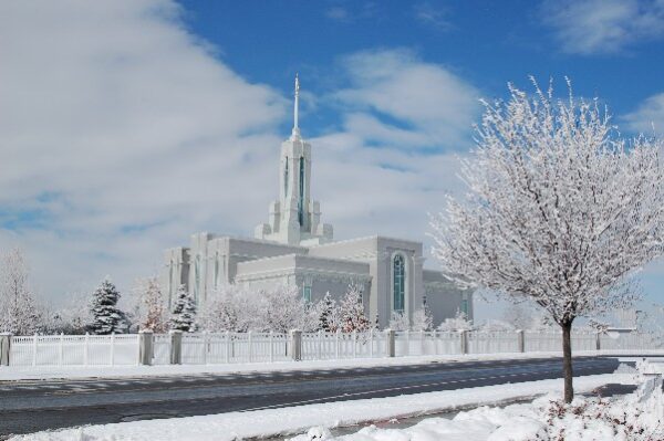Fresh Snow on the Mt. Timpanogos Temple Wall Print 16x20 Glossy