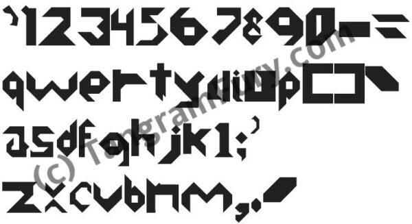 Tangram Fury Alphabet Solid Tans