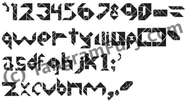 Tangram Fury Alphabet Tans