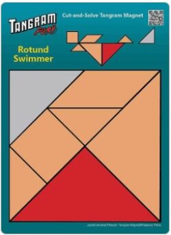 Tangram Jaws Cut-and-solve Magnet: Rotund Swimmer