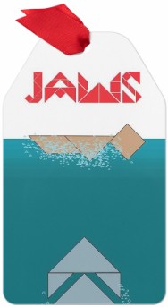 Tangram Jaws-themed Christmas Ornament