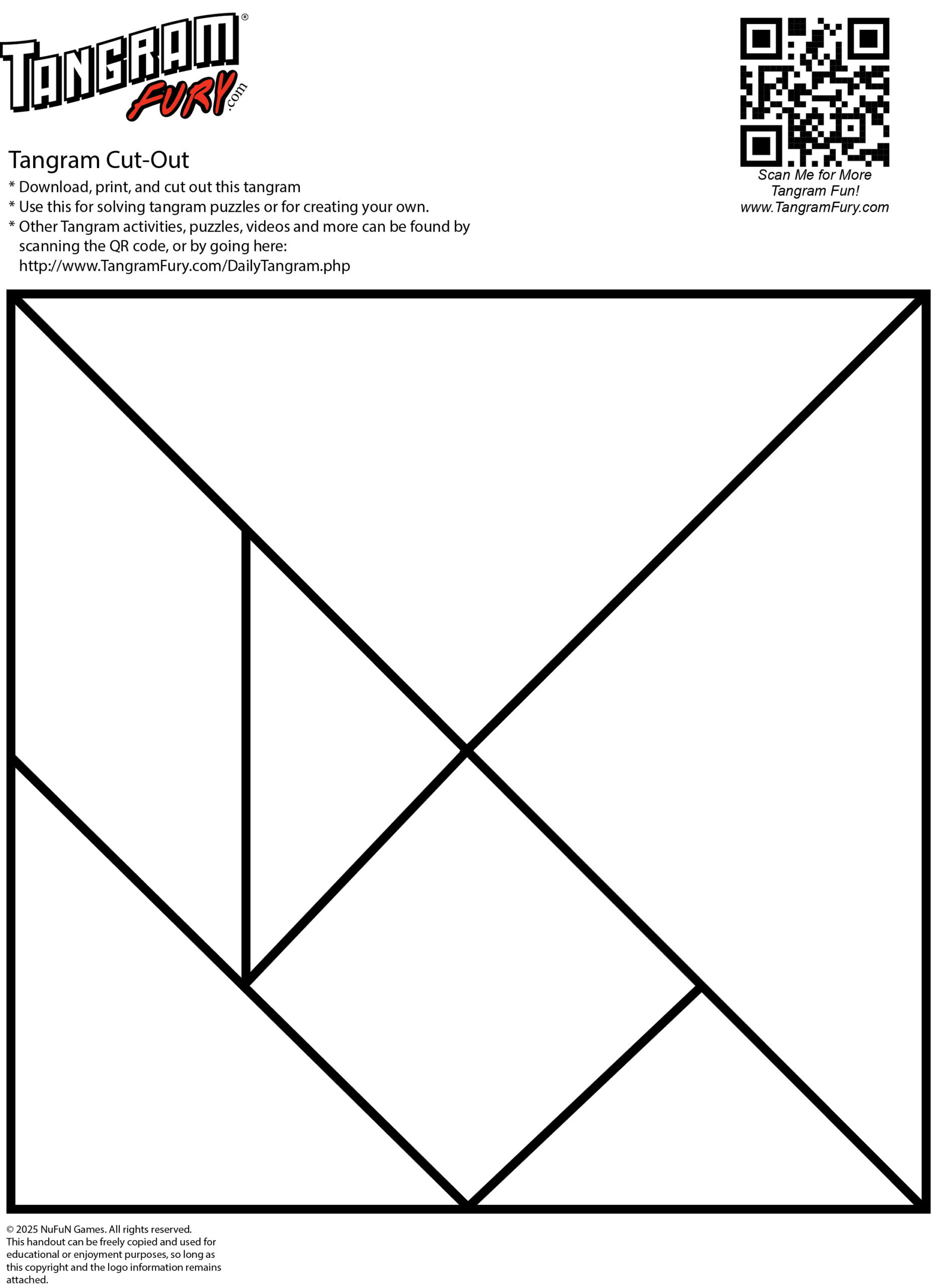 Print-and-Cut Tangram Pattern